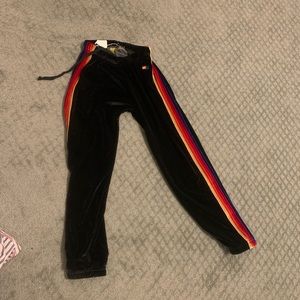 Black aviator nation velvet sweats